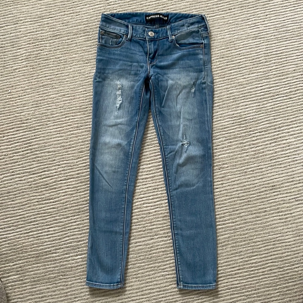 Express jeans, ankle Stella, low rise, size 0